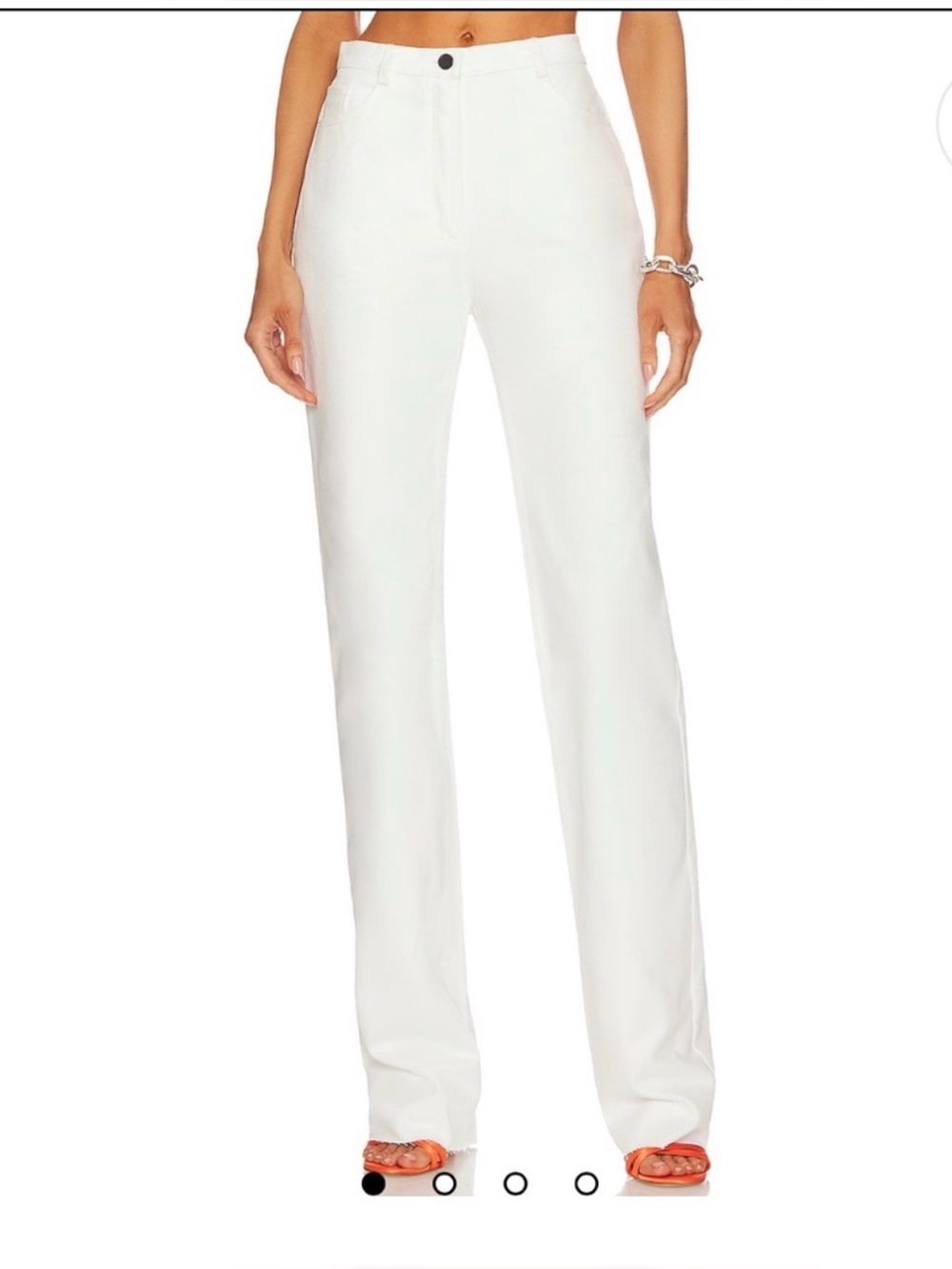 Cult Naked Killa Denim Trouser in White Milk XS 00 NWT